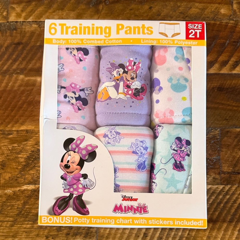 Girls' 6-Pack Training Pants - Pastel Purple & Multi